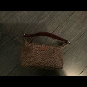 Small signature pattern coach bag